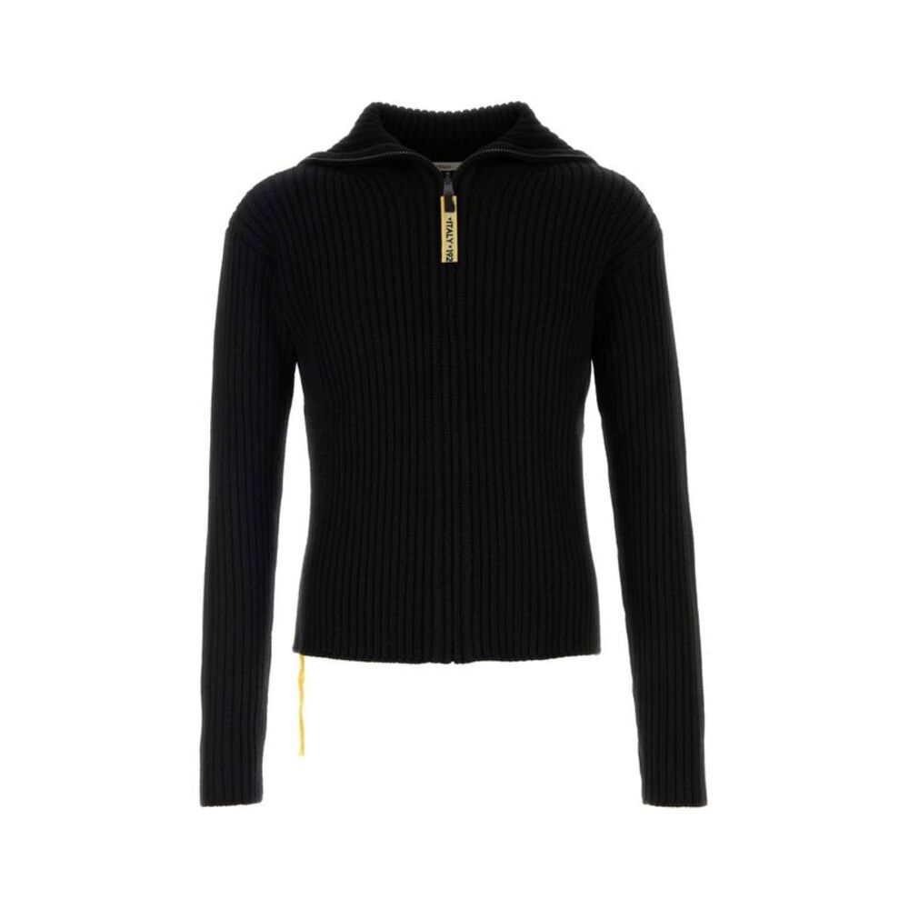 Fendi Men Black Wool Blend Cardigan